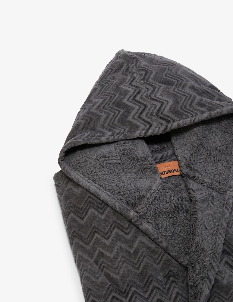 rinascente Missoni Chalk Bath Robe With Hood