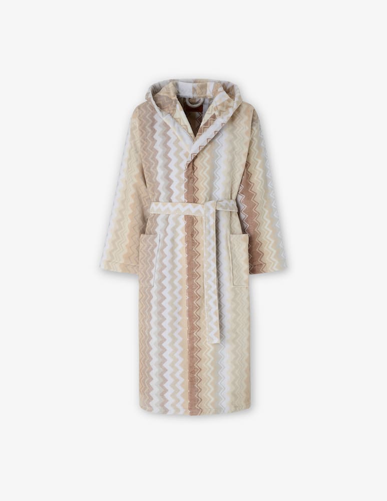 Missoni Home Giacomo Bath Robe With Hood - picture 1 Missoni Home Giacomo Bath Robe With Hood - picture 1