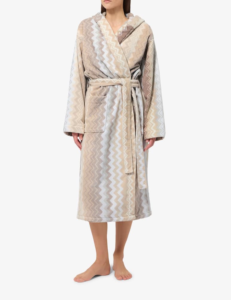 Missoni Home Giacomo Bath Robe With Hood - picture 2 Missoni Home Giacomo Bath Robe With Hood - picture 2