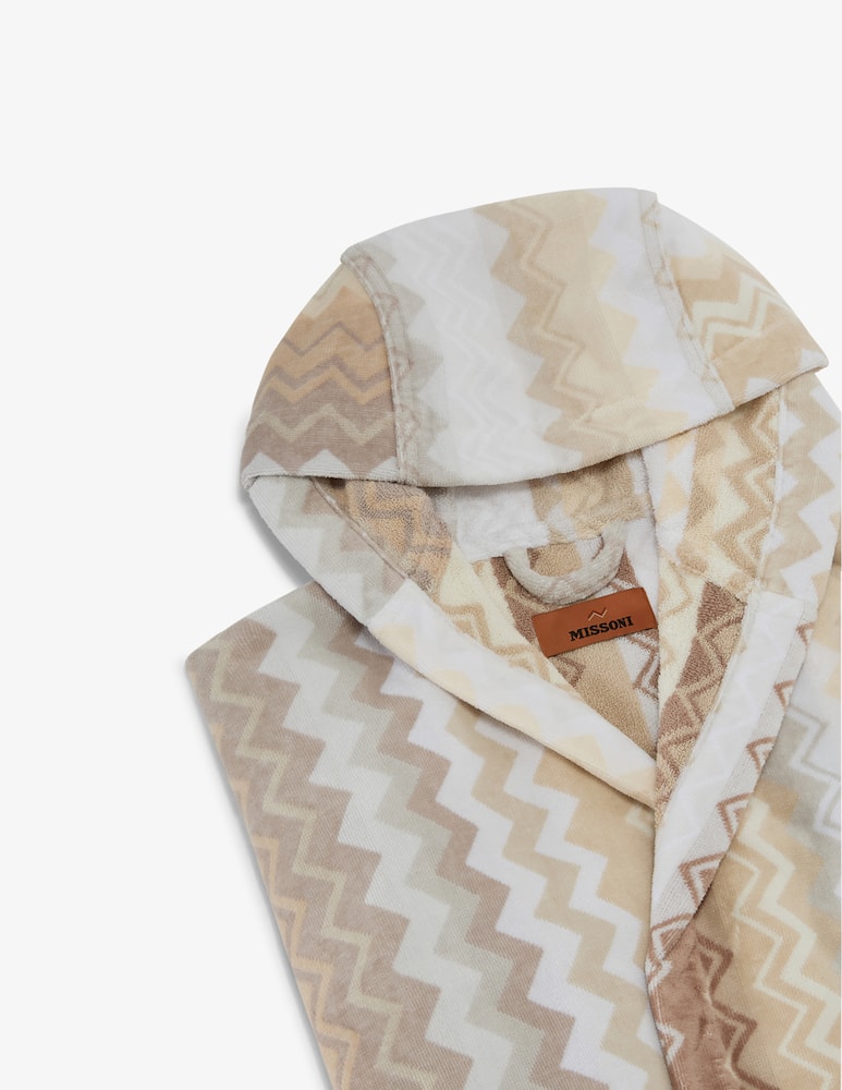 Missoni Home Giacomo Bath Robe With Hood - picture 3 Missoni Home Giacomo Bath Robe With Hood - picture 3