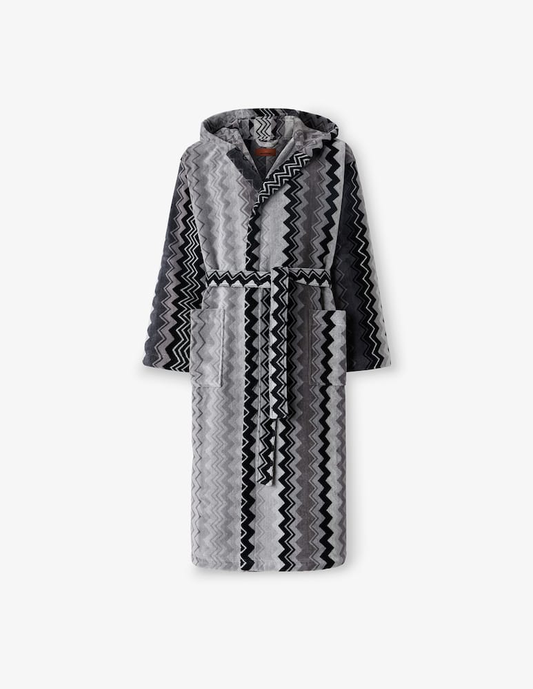 Missoni Home Giacomo Bath Robe With Hood - picture 1 Missoni Home Giacomo Bath Robe With Hood - picture 1