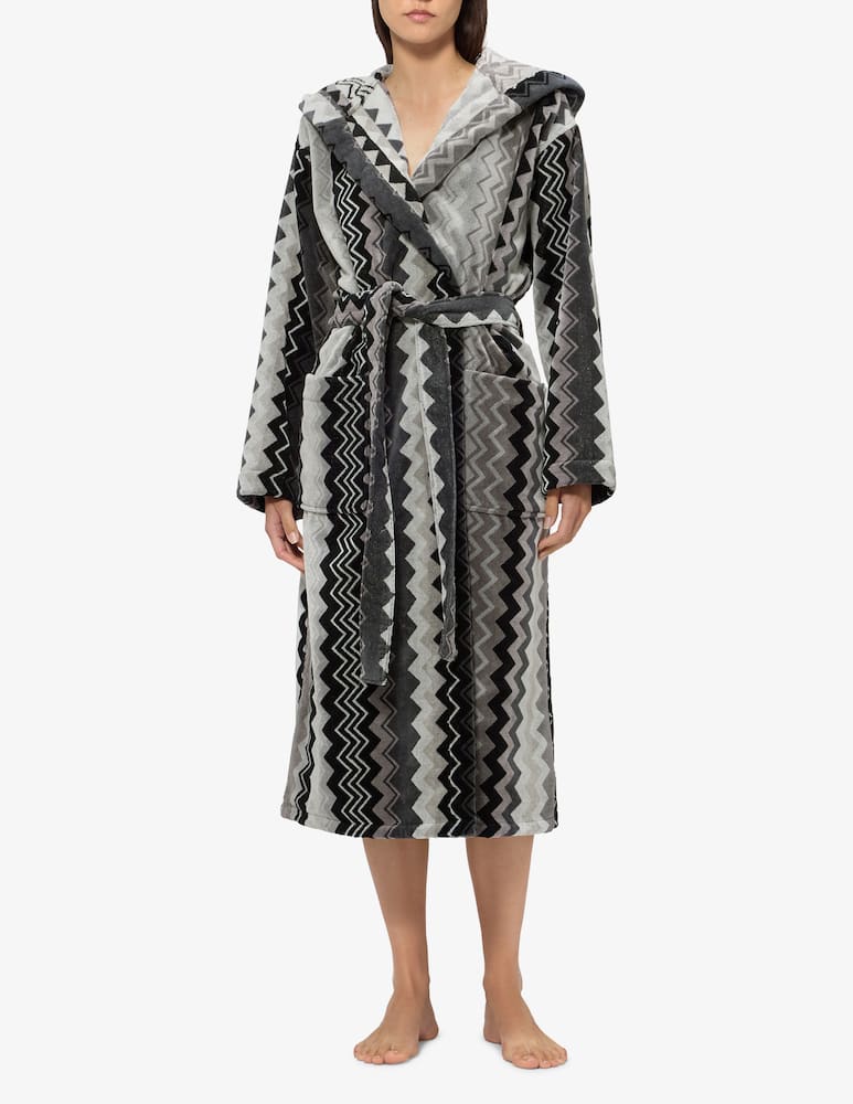 Missoni Home Giacomo Bath Robe With Hood - picture 2 Missoni Home Giacomo Bath Robe With Hood - picture 2