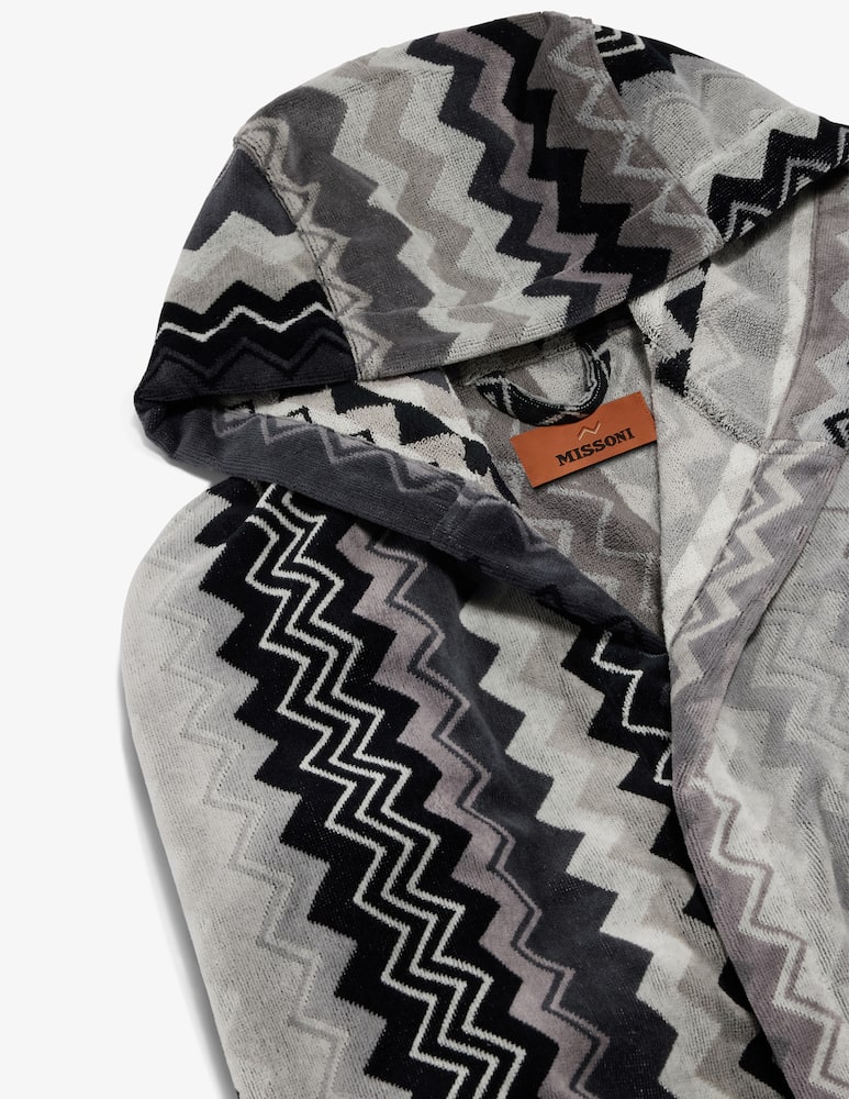 Missoni Home Giacomo Bath Robe With Hood - picture 3 Missoni Home Giacomo Bath Robe With Hood - picture 3