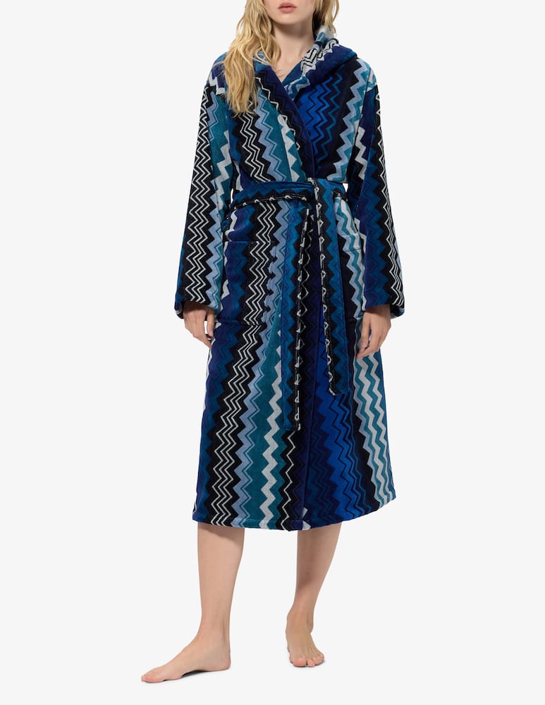 Missoni Home Giacomo Bath Robe With Hood - picture 2 Missoni Home Giacomo Bath Robe With Hood - picture 2