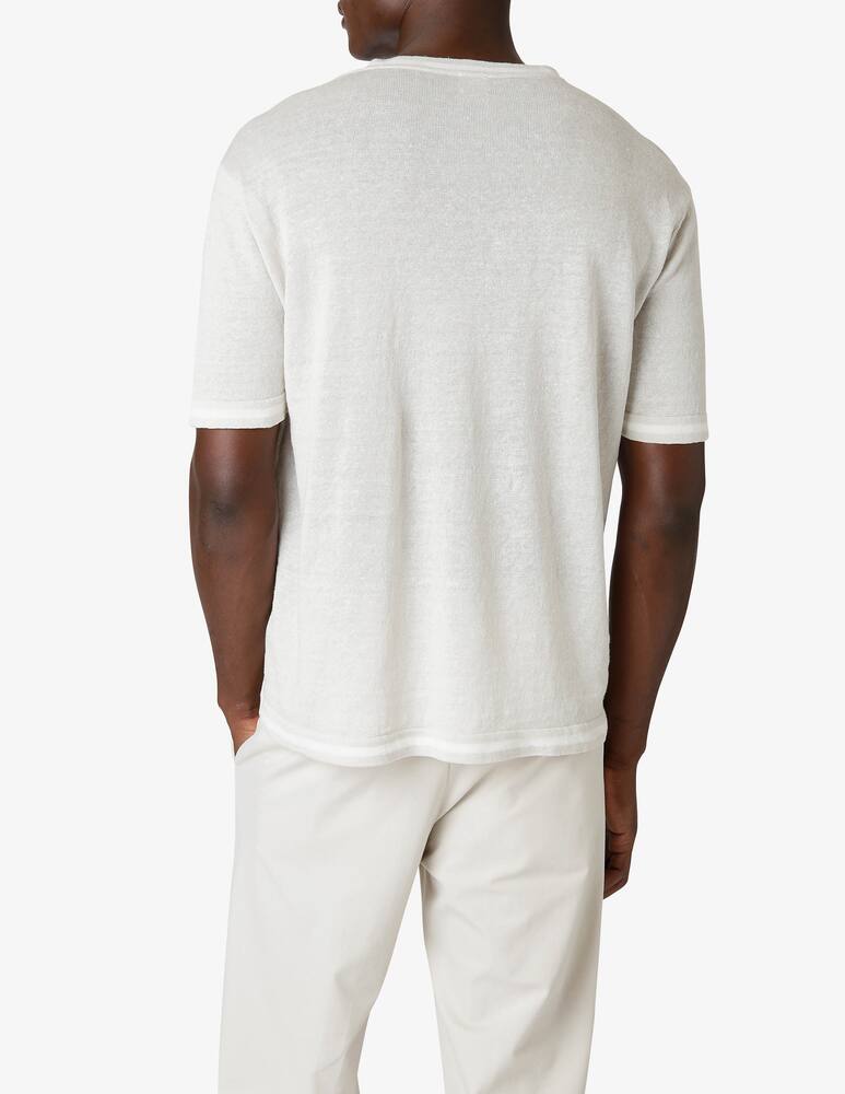 rinascente Eleventy Crewneck Sweater Linen Mouliné