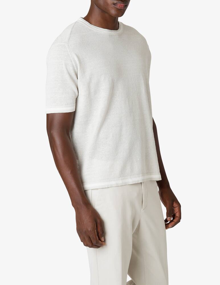 rinascente Eleventy Crewneck Sweater Linen Mouliné