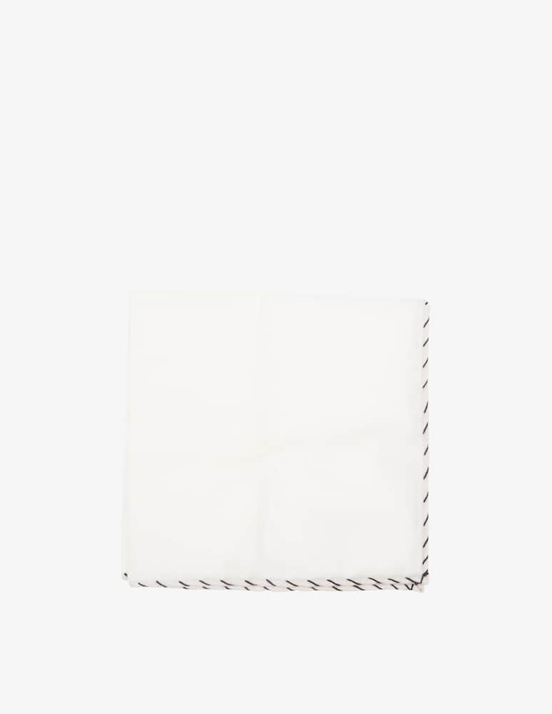 rinascente Eleventy Pocket square with stitch trim