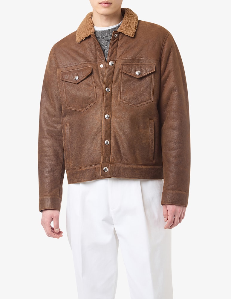 rinascente Eleventy Giacca shearling denim