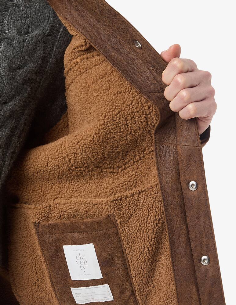 rinascente Eleventy Giacca shearling denim