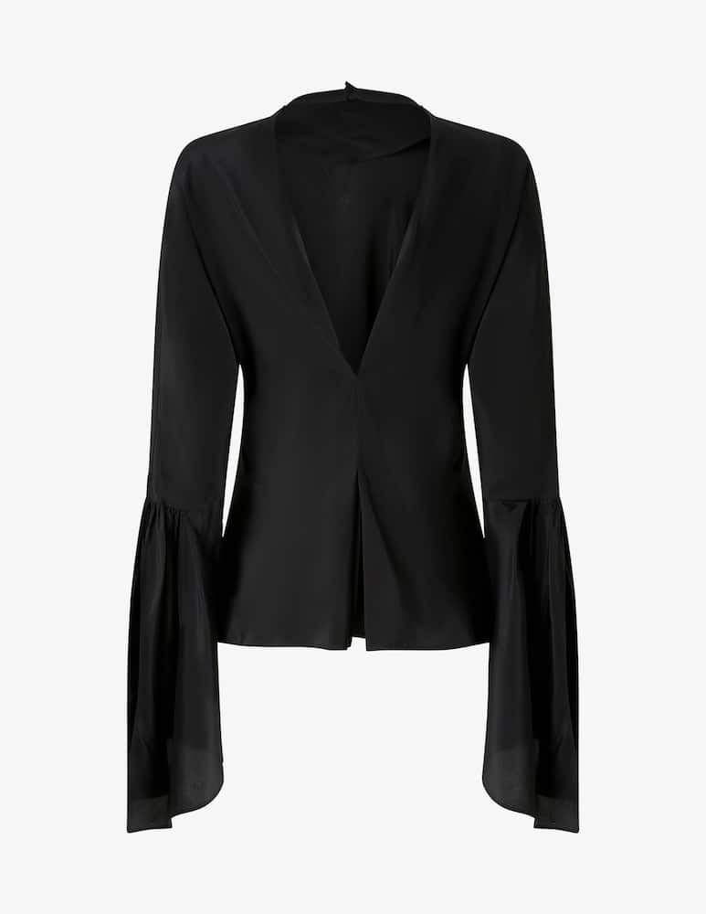 rinascente Pinko Chiffon bell sleeve top