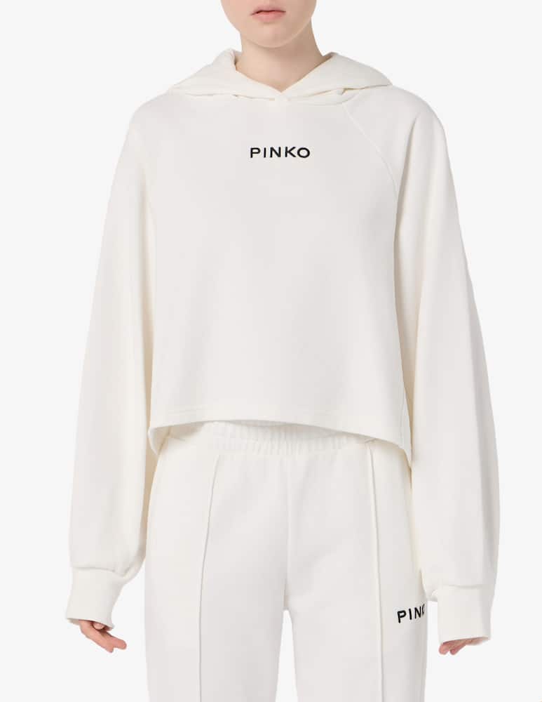 rinascente Pinko Felpa con cappuccio ricamo