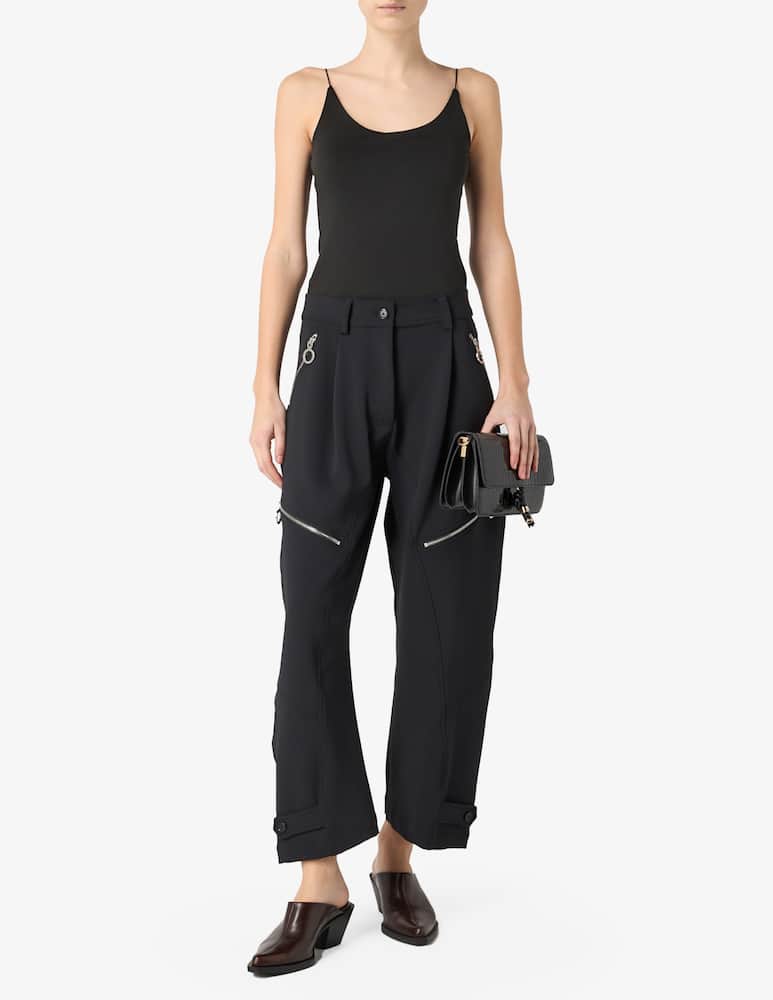 rinascente Pinko Zip detail trousers