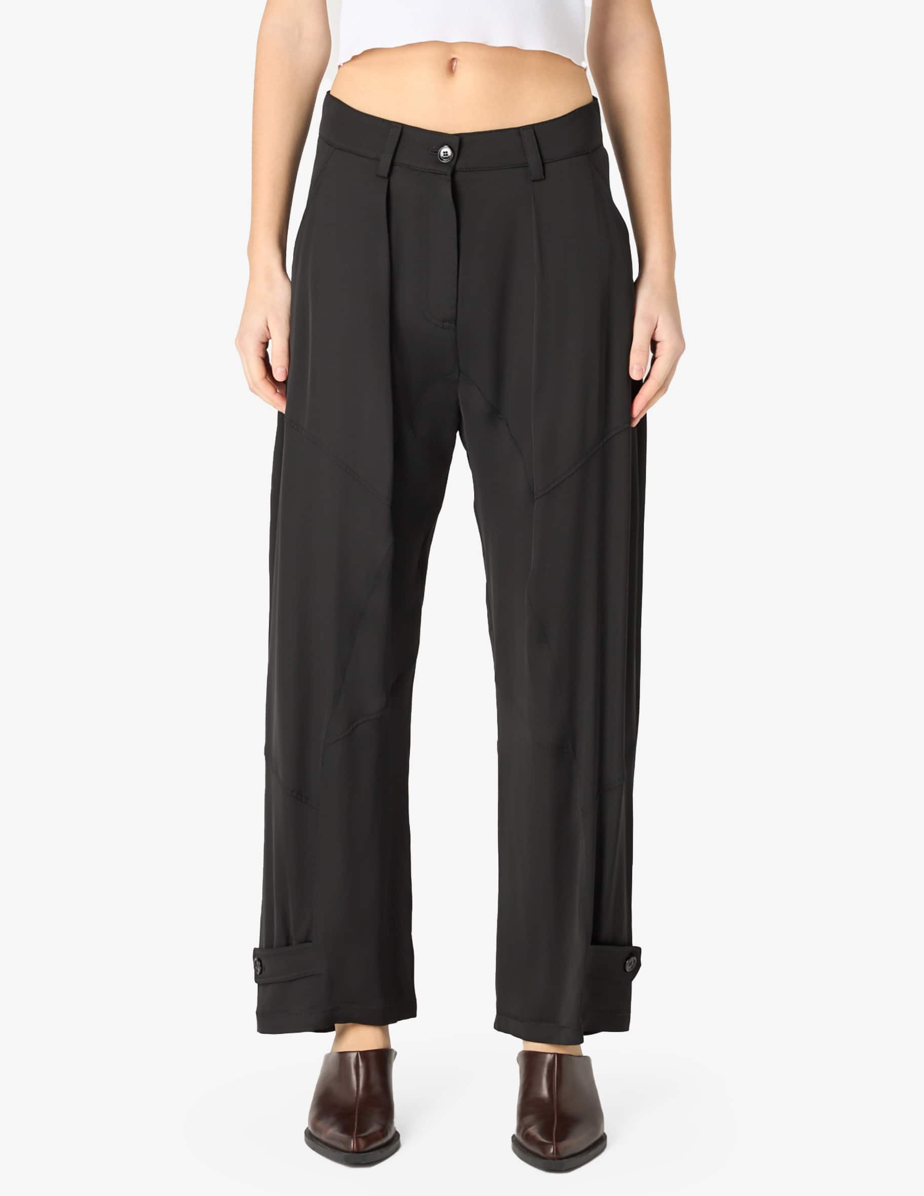パンツ PINKO SPEZIA BALLOON TROUSERS IN FAUX LEATHER PINKO FAUX LEATHER BALLOON TROUSERS | REVERSIBLE