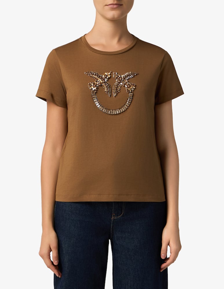 rinascente Pinko T-shirt ricamo logo Quentin