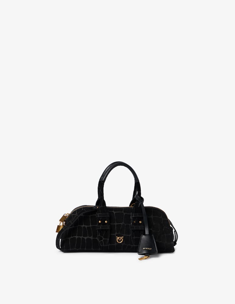 rinascente Pinko Bowling croc-embossed bag