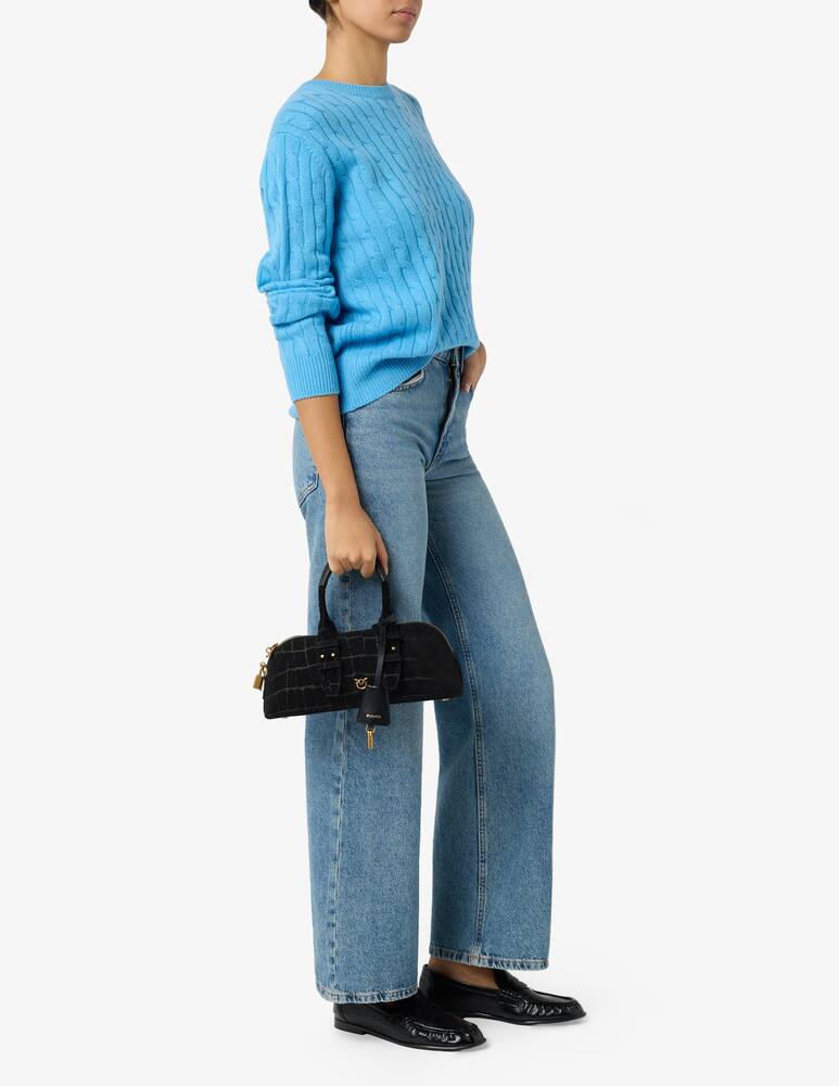 rinascente Pinko Bowling croc-embossed bag