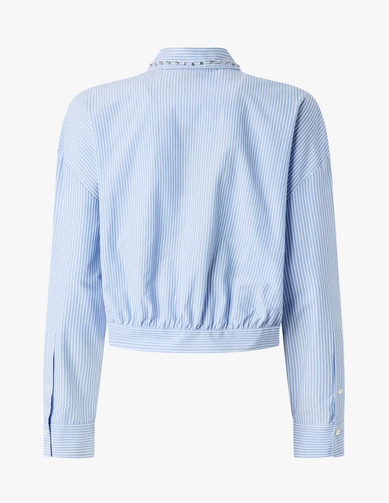 Pinko Camicia crop con gioiello Charita  - immagine 2