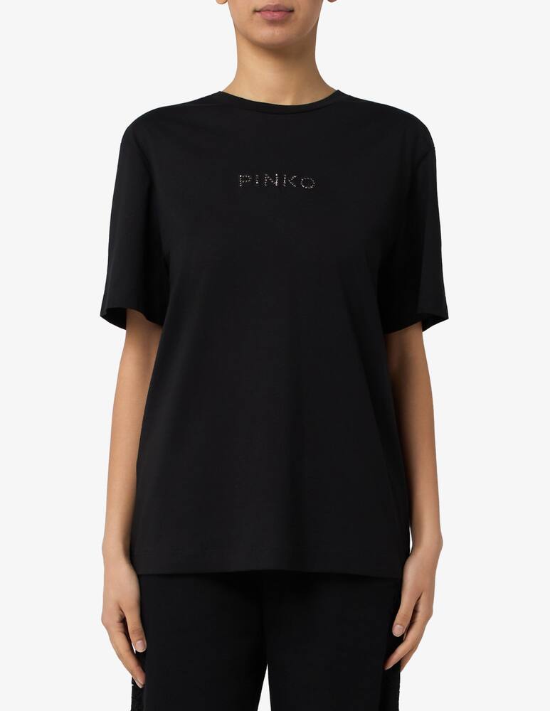 rinascente Pinko T-shirt logo strass