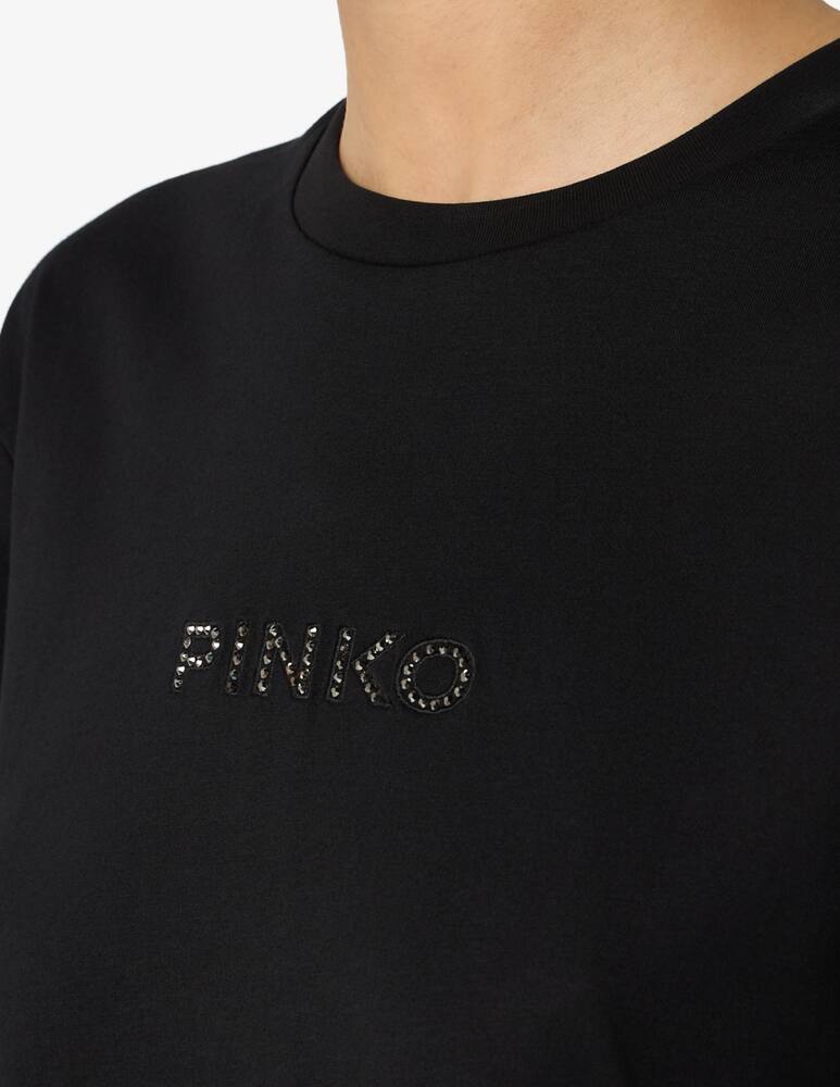 rinascente Pinko T-shirt logo strass