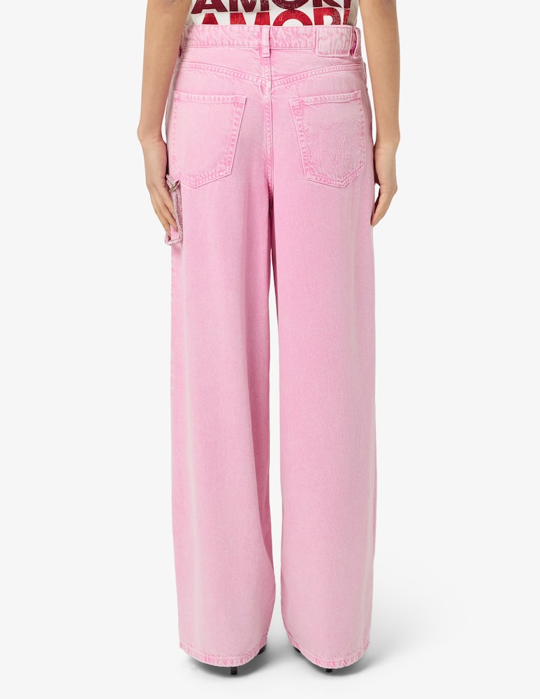 rinascente Pinko Lauryn loose jeans with chain