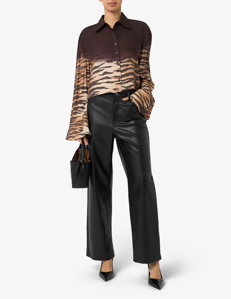 rinascente Pinko Cordelia animal print twill shirt