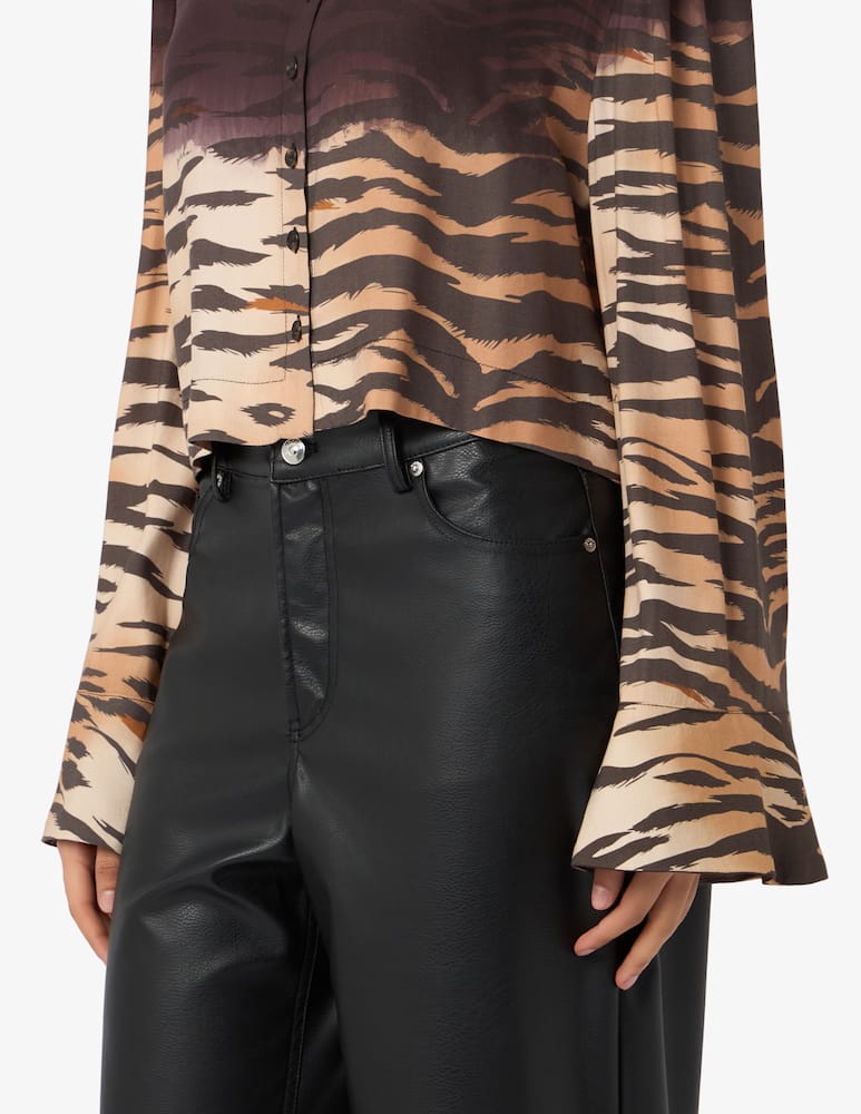 rinascente Pinko Cordelia animal print twill shirt