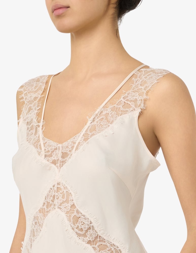 rinascente Pinko Top twill con pizzo Lydia