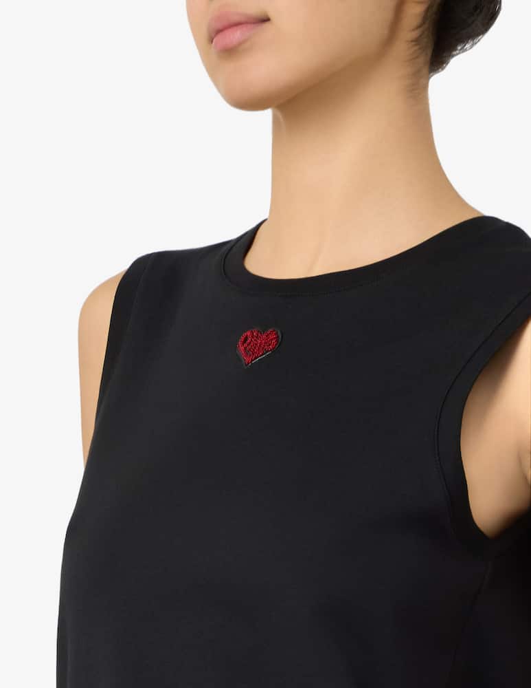 Pinko Casimiro cotton jersey vest with embroidery - picture 4 Pinko Casimiro cotton jersey vest with embroidery - picture 4