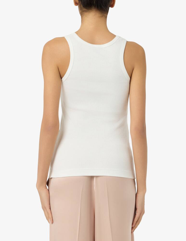 Pinko Ribbed cotton logo tank top - picture 3 Pinko Ribbed cotton logo tank top - picture 3