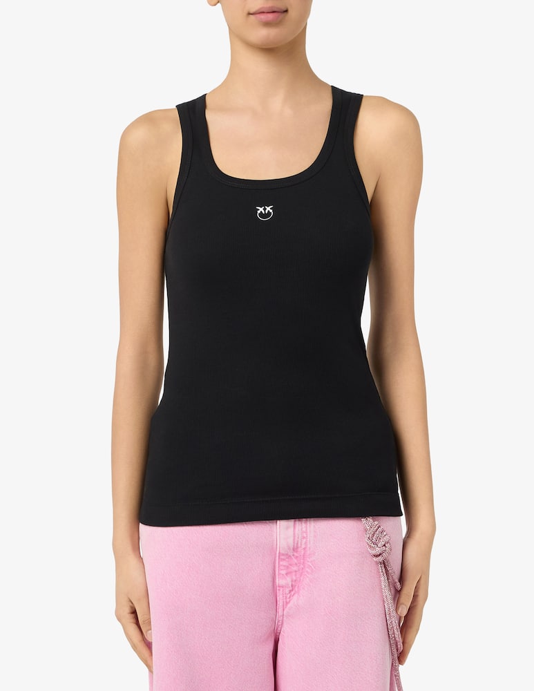 Pinko Ribbed logo tank top - picture 1 Pinko Ribbed logo tank top - picture 1