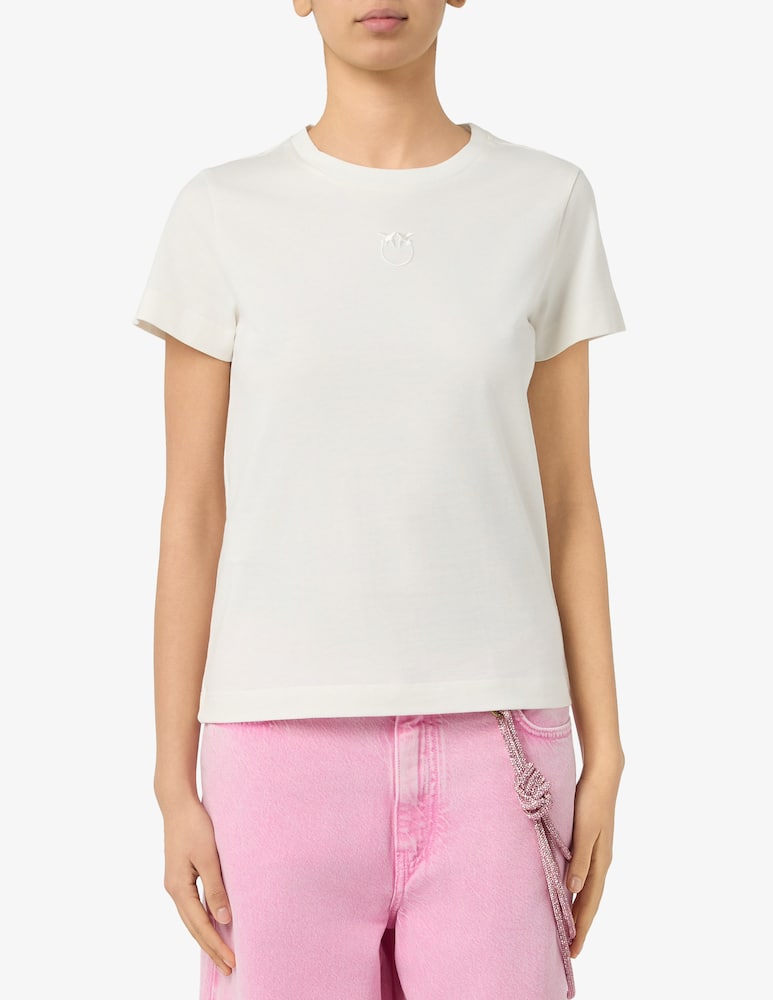 rinascente Pinko Jersey t-shirt logo embroidery