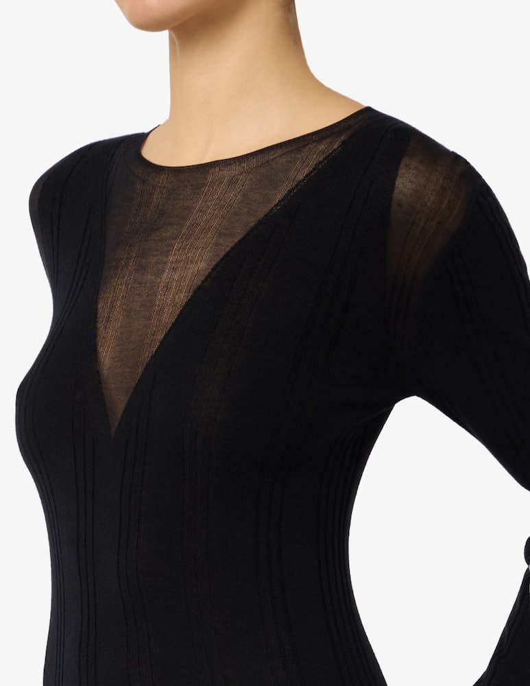 rinascente Pinko Sheer panel silk blend jumper