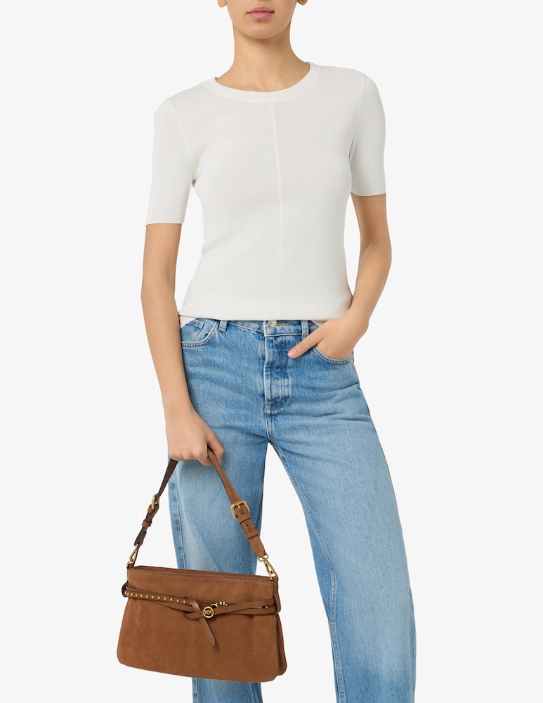 rinascente Pinko Suede belt shoulder bag