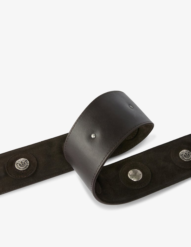 rinascente Pinko Studded suede belt