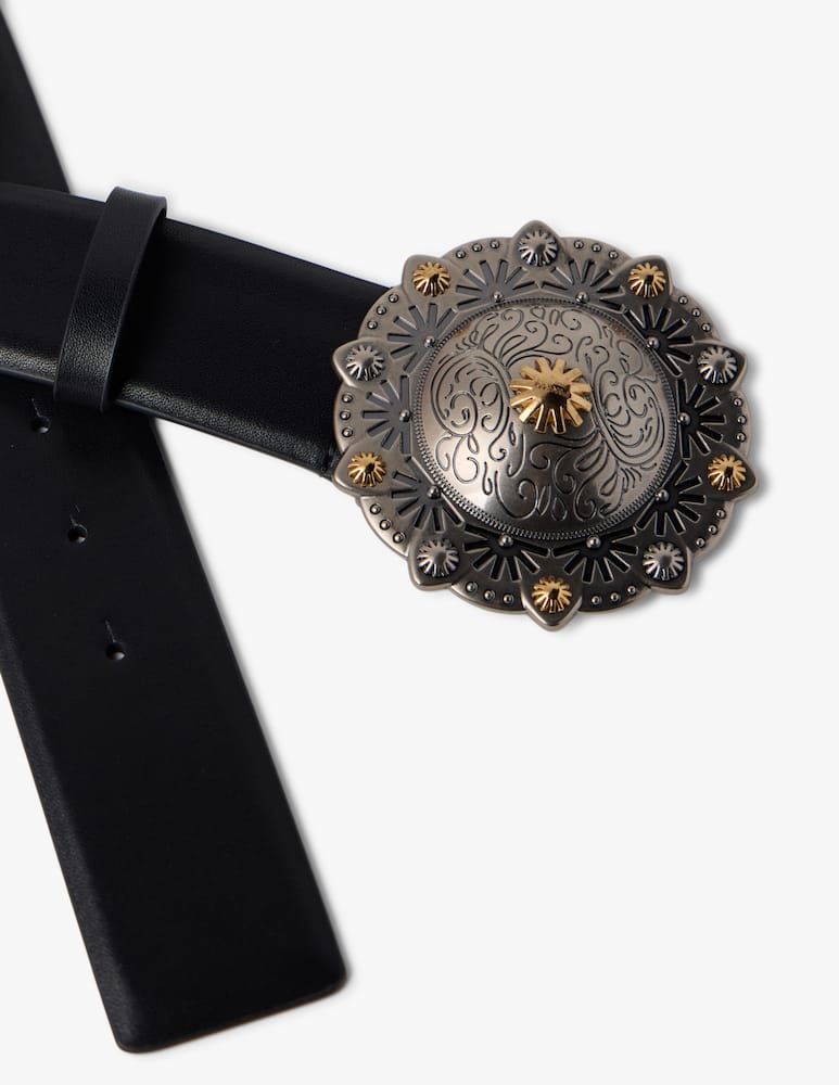 rinascente Pinko Western round buckle belt