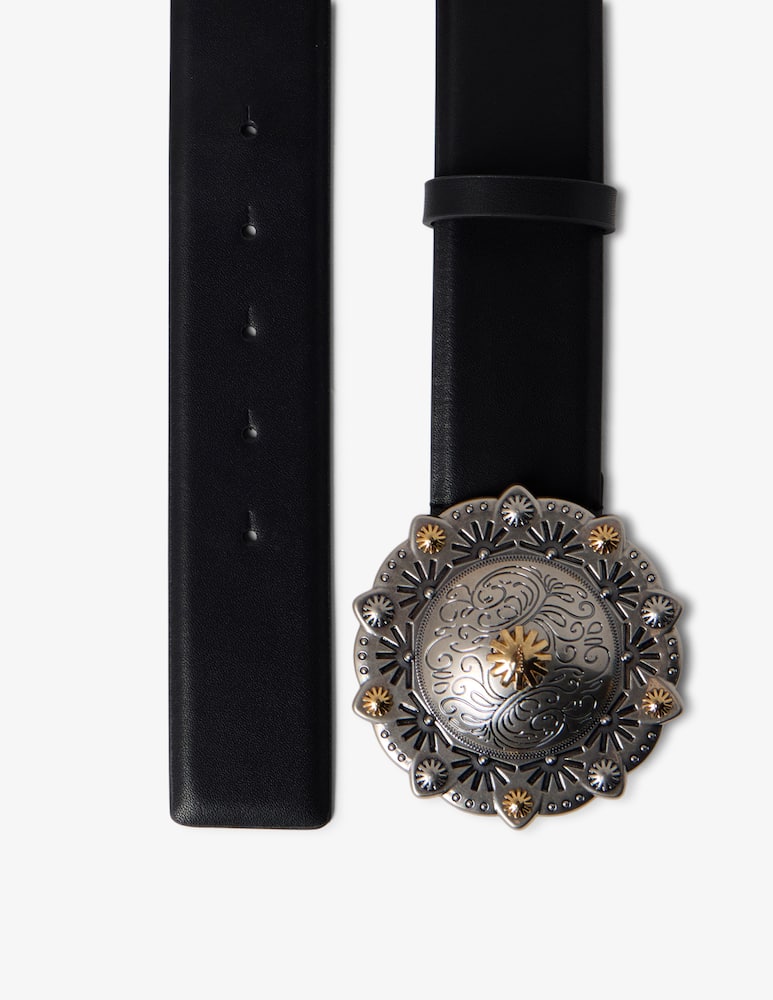 rinascente Pinko Western round buckle belt