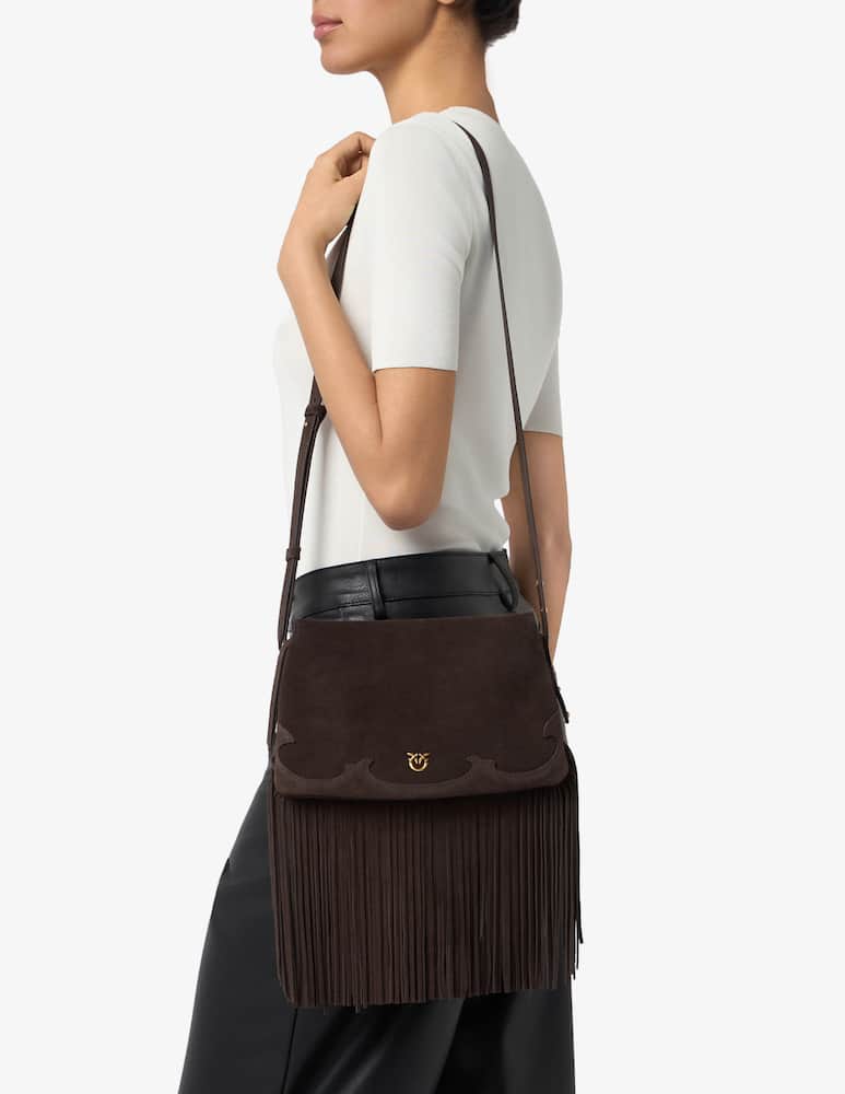 rinascente Pinko Triplet mini fringed shoulder bag