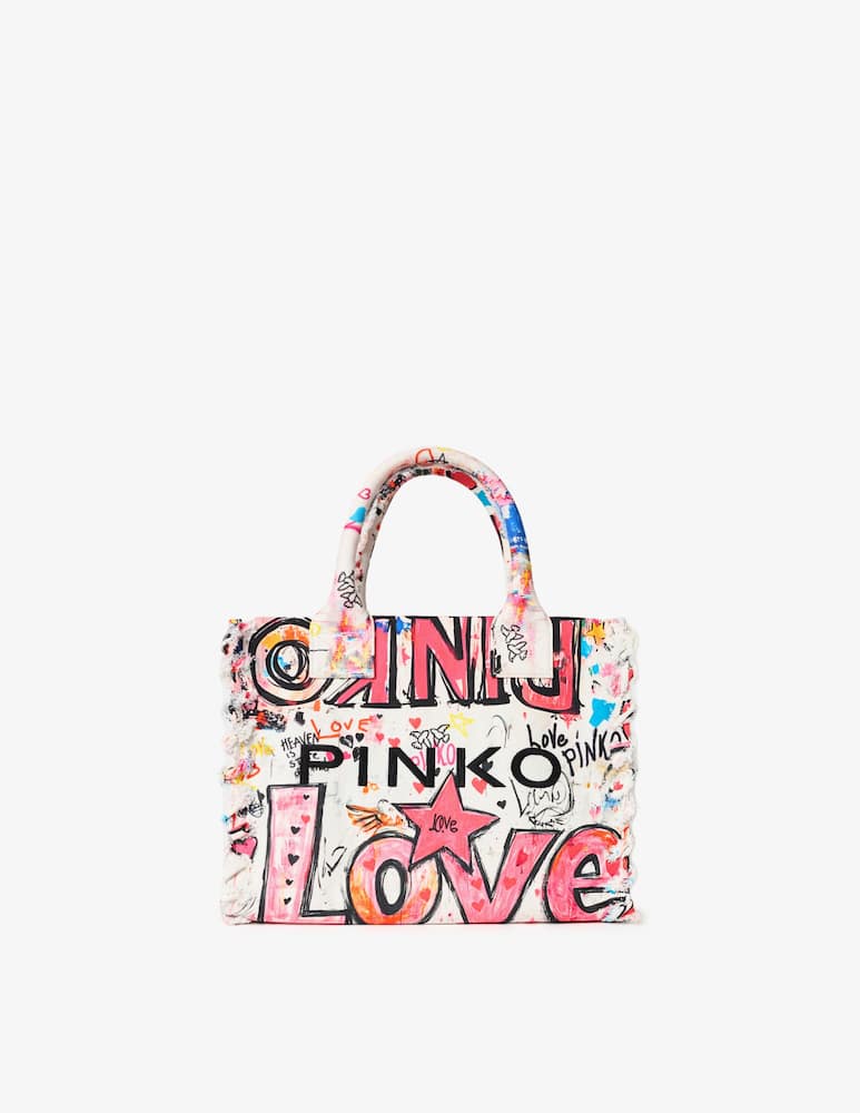 rinascente Pinko Shopper mare in canvas