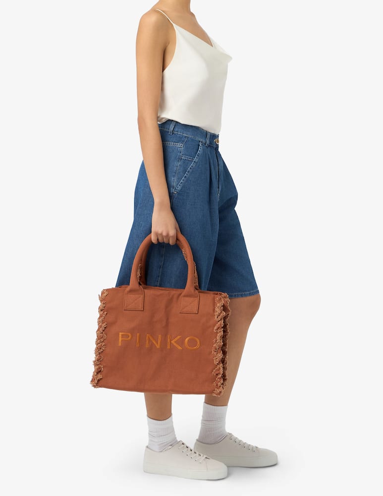 rinascente Pinko Shopper mare in canvas Pinko