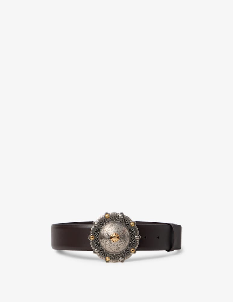 rinascente Pinko Cintura con fibbia tonda 4 cm