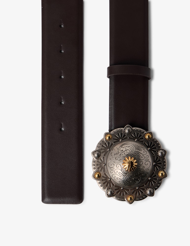 rinascente Pinko Cintura con fibbia tonda 4 cm