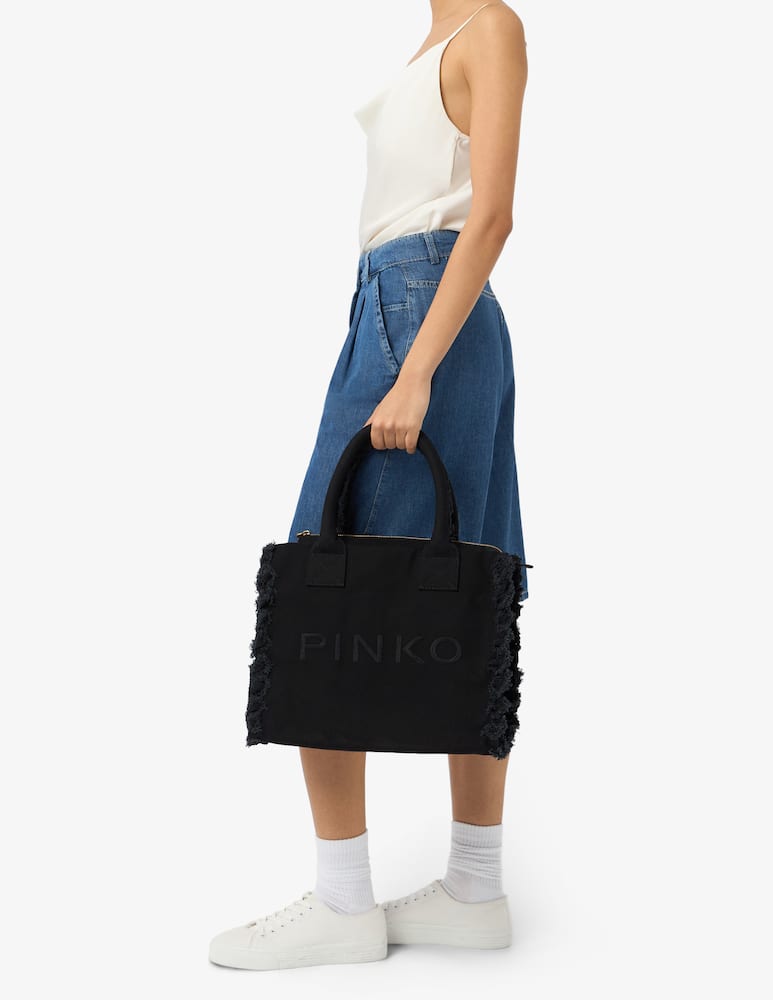 rinascente Pinko Shopper mare in canvas
