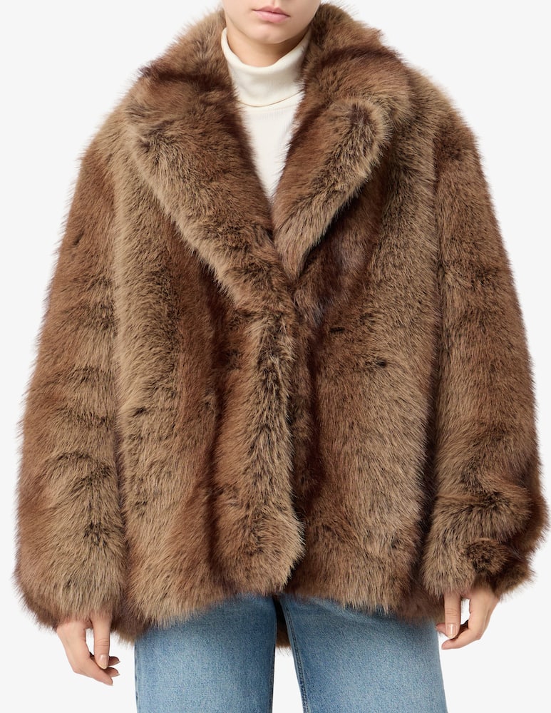rinascente Pinko Faux fur caban Caladenina