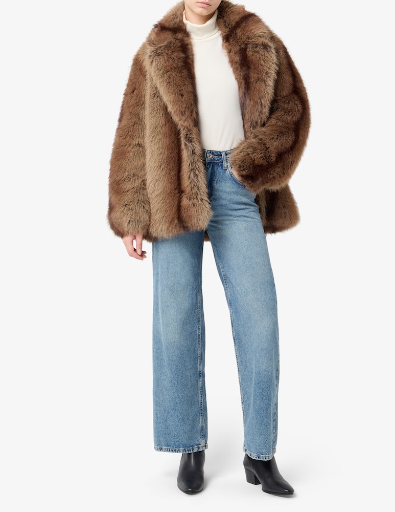 rinascente Pinko Faux fur caban Caladenina