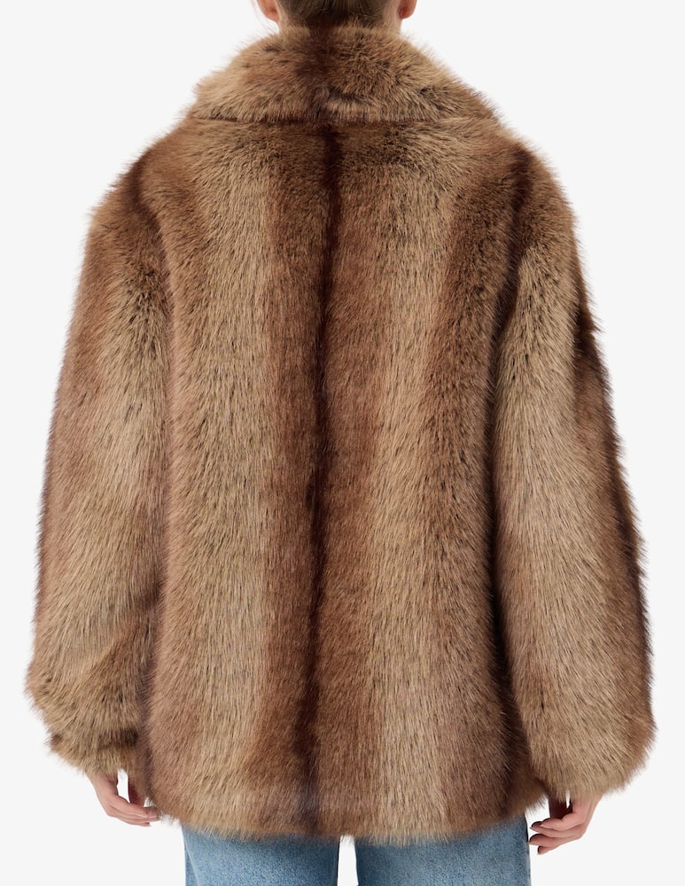 rinascente Pinko Faux fur caban Caladenina