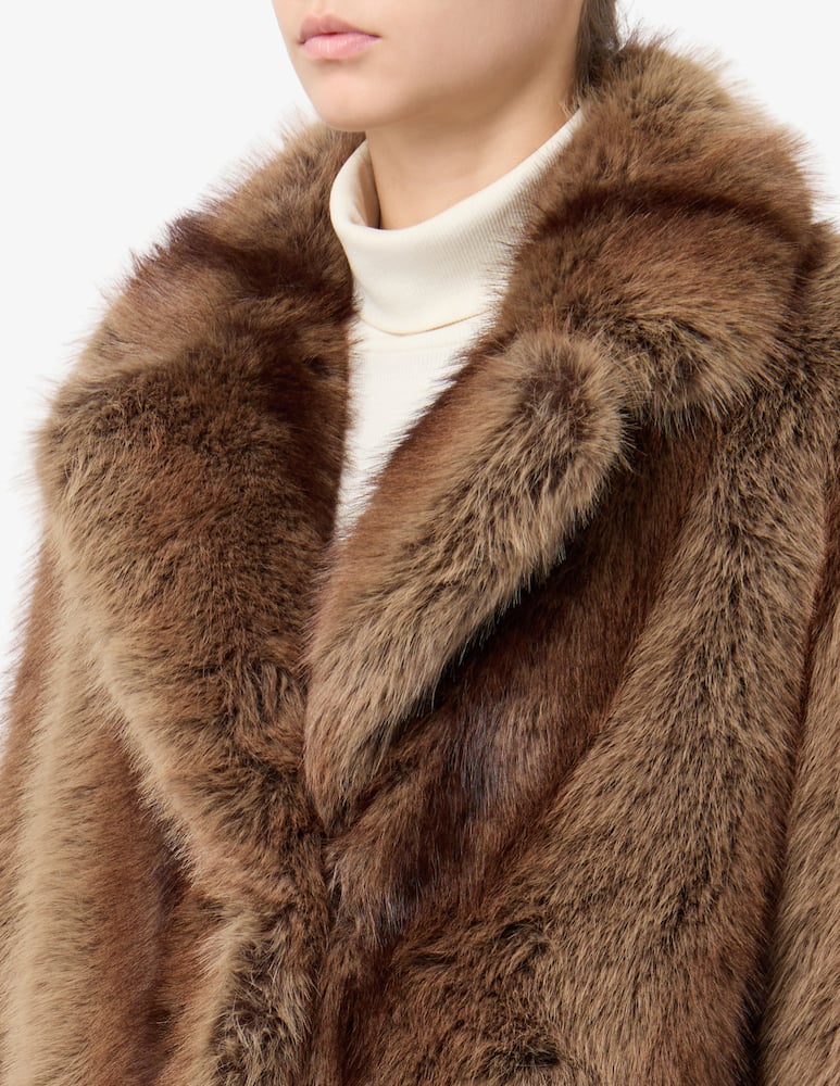 rinascente Pinko Faux fur caban Caladenina