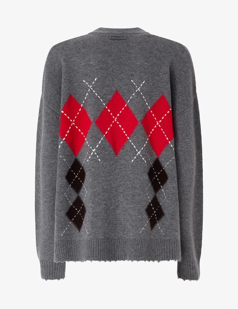 Pinko Argyle Bristol cardigan - picture 2 Pinko Argyle Bristol cardigan - picture 2