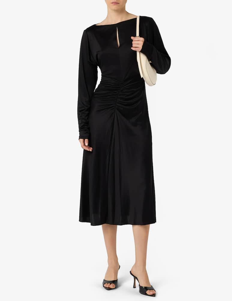 rinascente Pinko Jersey satin midi dress Lybra