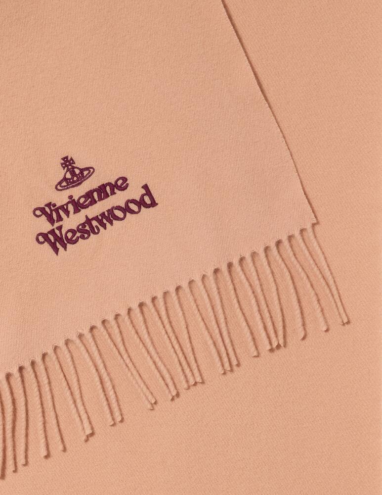 rinascente Vivienne Westwood Embroidered logo scarf 30x180