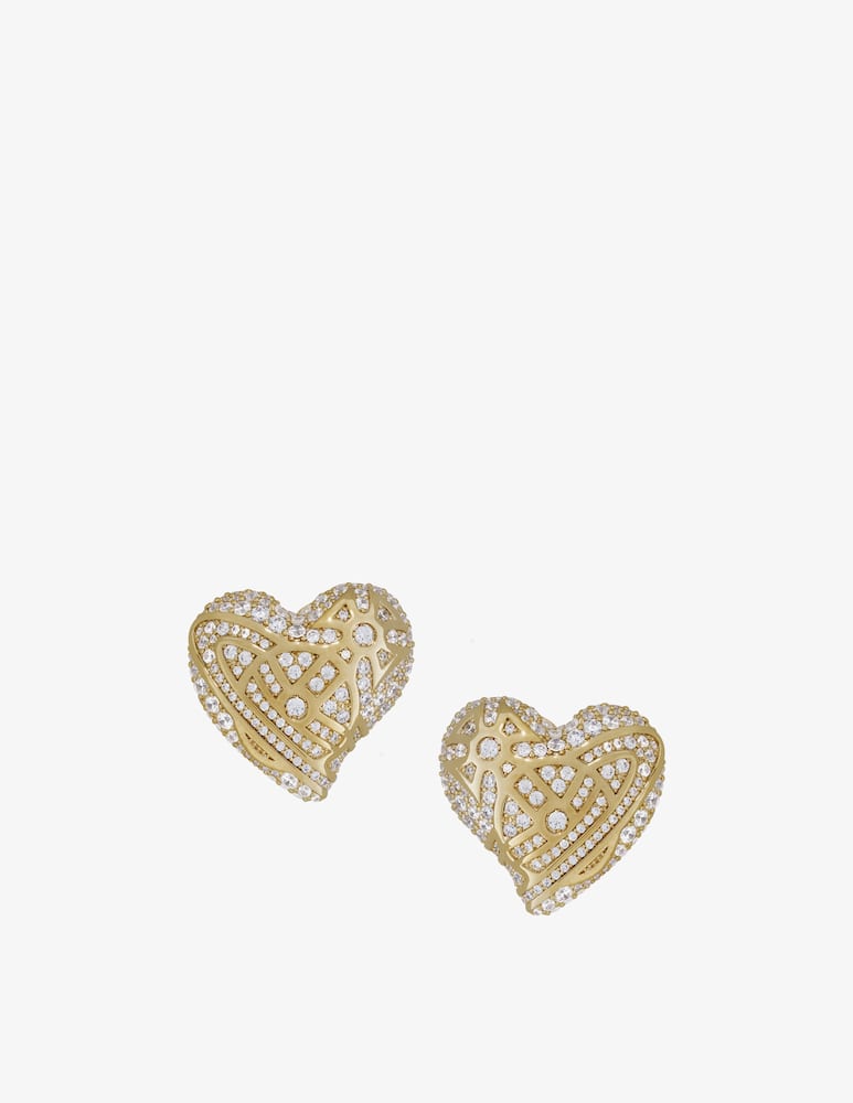 rinascente Vivienne Westwood Evangeline heart stud earrings